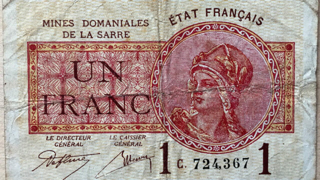 1 franc Mines domaniales de la Sarre type 1920