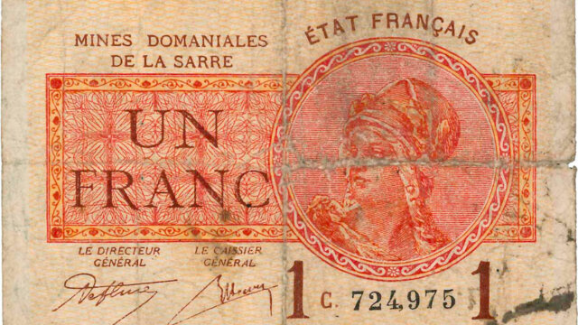 1 franc Mines domaniales de la Sarre type 1920