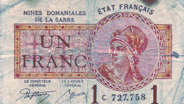 1 franc Mines domaniales de la Sarre type 1920