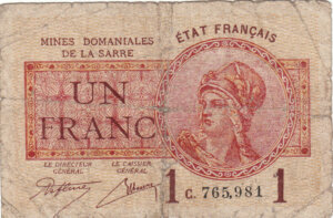 1 franc Mines domaniales de la Sarre type 1920