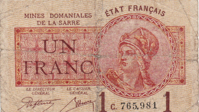 1 franc Mines domaniales de la Sarre type 1920