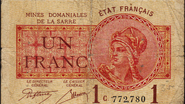 1 franc Mines domaniales de la Sarre type 1920