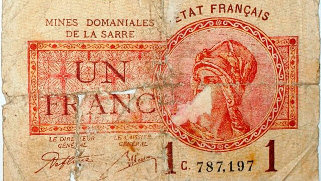 1 franc Mines domaniales de la Sarre type 1920