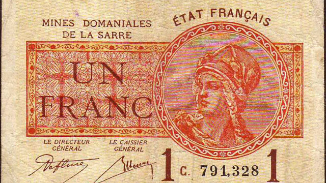 1 franc Mines domaniales de la Sarre type 1920