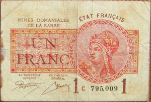 1 franc Mines domaniales de la Sarre type 1920