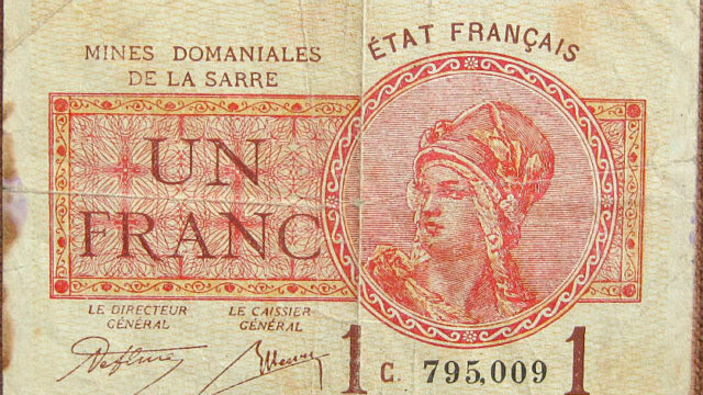 1 franc Mines domaniales de la Sarre type 1920