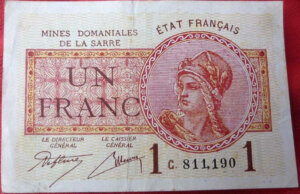 1 franc Mines domaniales de la Sarre type 1920