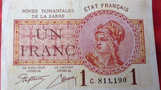 1 franc Mines domaniales de la Sarre type 1920