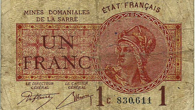 1 franc Mines domaniales de la Sarre type 1920