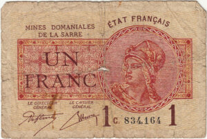 1 franc Mines domaniales de la Sarre type 1920