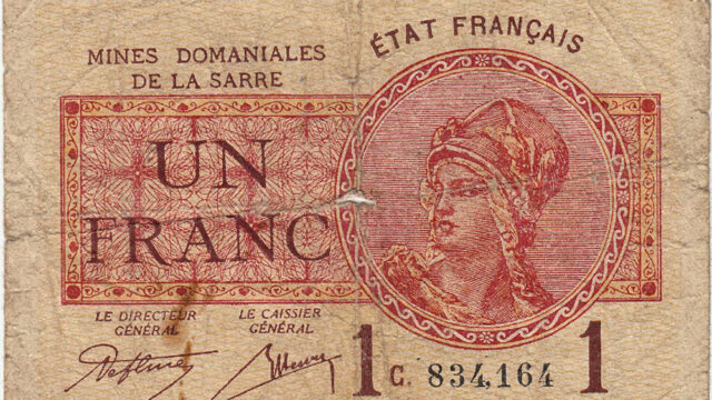 1 franc Mines domaniales de la Sarre type 1920