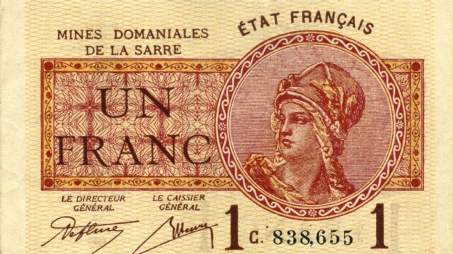 1 franc Mines domaniales de la Sarre type 1920