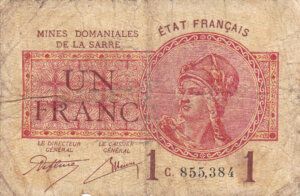 1 franc Mines domaniales de la Sarre type 1920