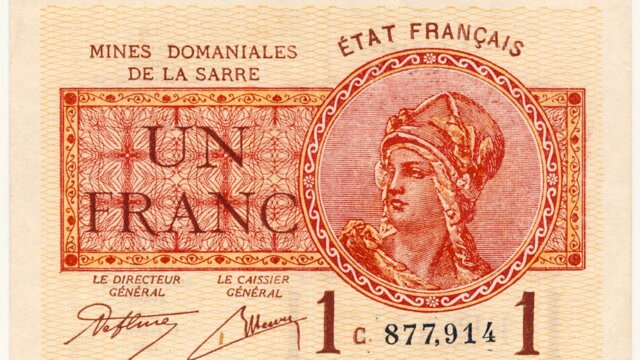 1 franc Mines domaniales de la Sarre type 1920