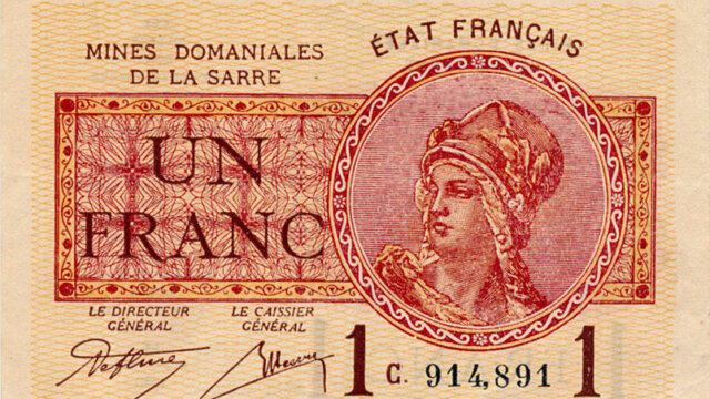 1 franc Mines domaniales de la Sarre type 1920