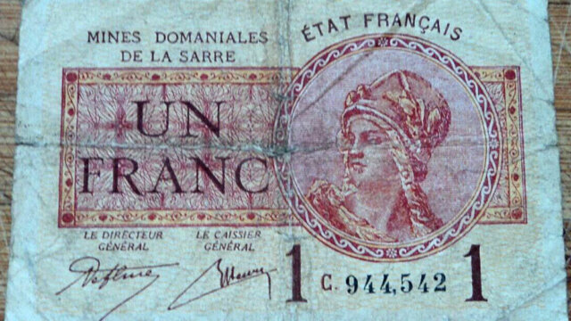 1 franc Mines domaniales de la Sarre type 1920