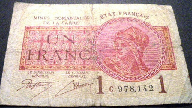 1 franc Mines domaniales de la Sarre type 1920