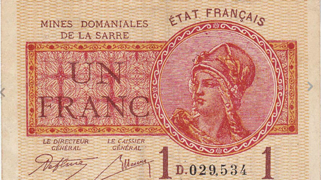 1 franc Mines domaniales de la Sarre type 1920