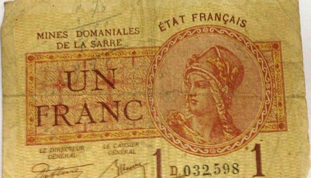 1 franc Mines domaniales de la Sarre type 1920