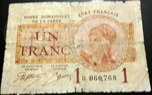 1 franc Mines domaniales de la Sarre type 1920