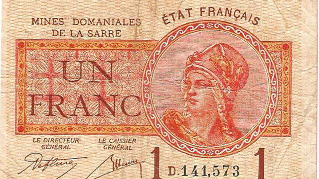 1 franc Mines domaniales de la Sarre type 1920