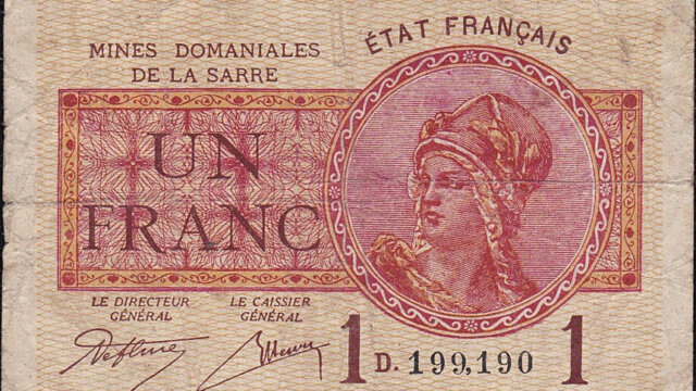 1 franc Mines domaniales de la Sarre type 1920