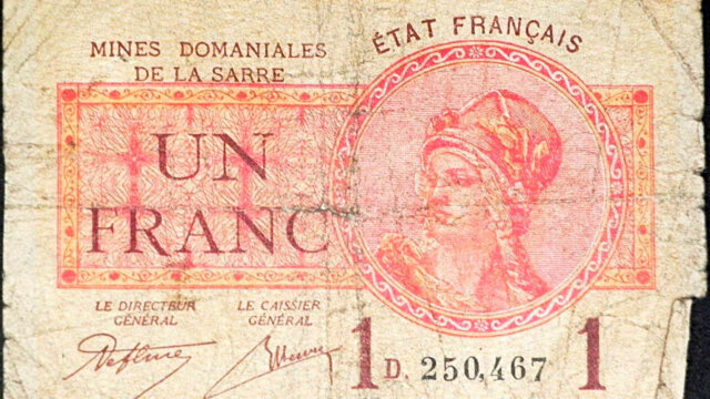 1 franc Mines domaniales de la Sarre type 1920