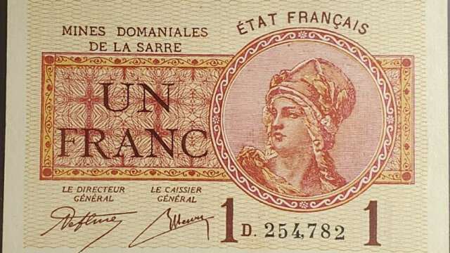 1 franc Mines domaniales de la Sarre type 1920