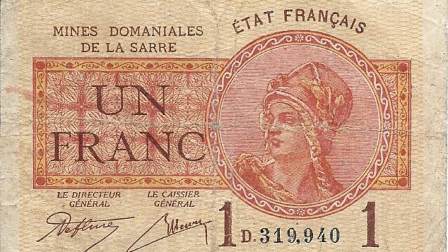 1 franc Mines domaniales de la Sarre type 1920