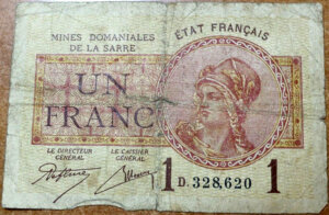 1 franc Mines domaniales de la Sarre type 1920