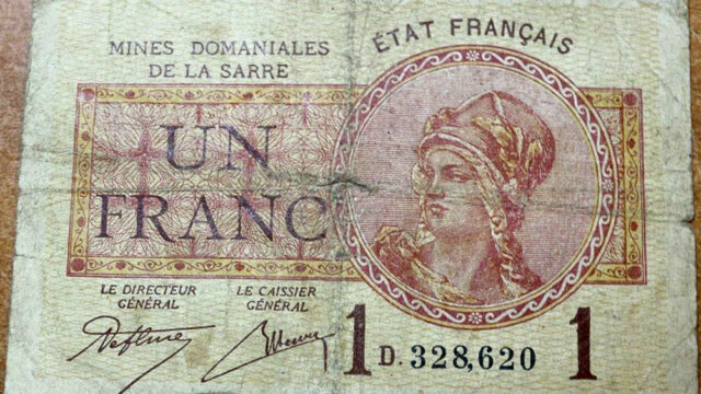 1 franc Mines domaniales de la Sarre type 1920