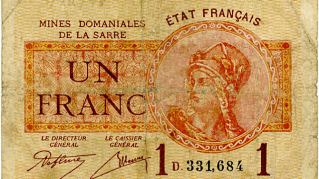 1 franc Mines domaniales de la Sarre type 1920