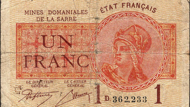 1 franc Mines domaniales de la Sarre type 1920