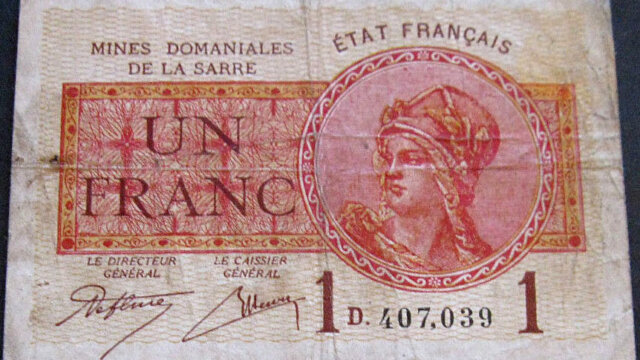 1 franc Mines domaniales de la Sarre type 1920