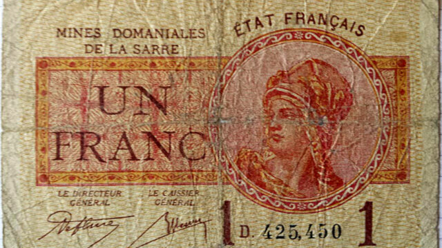 1 franc Mines domaniales de la Sarre type 1920