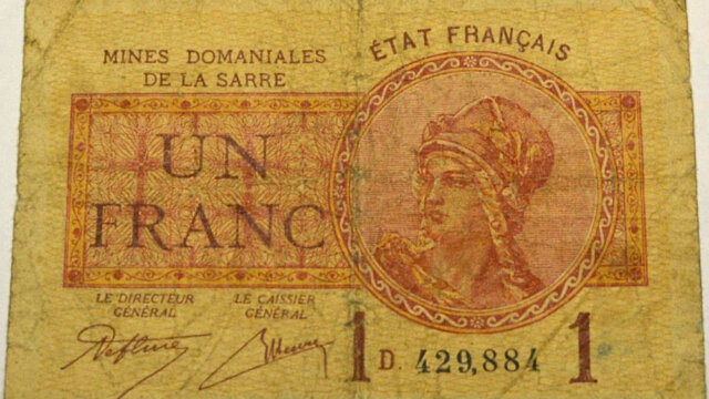 1 franc Mines domaniales de la Sarre type 1920