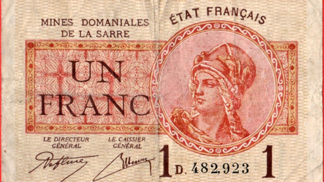 1 franc Mines domaniales de la Sarre type 1920