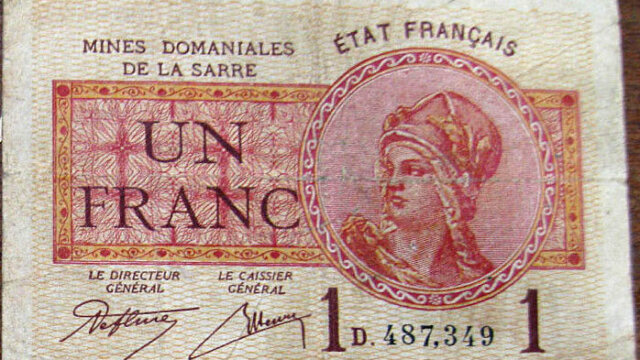 1 franc Mines domaniales de la Sarre type 1920