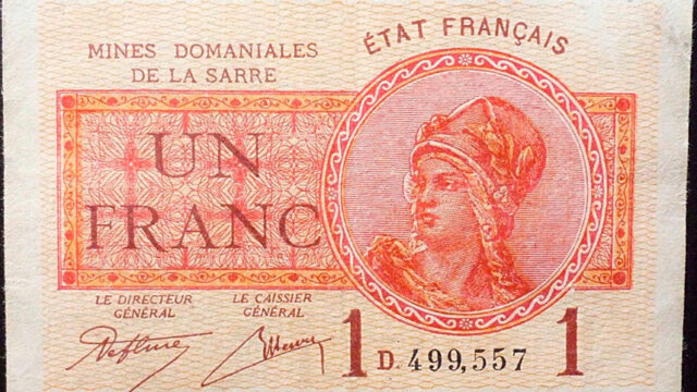 1 franc Mines domaniales de la Sarre type 1920