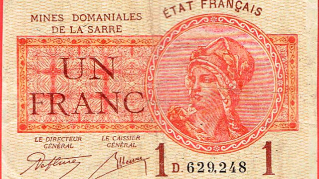 1 franc Mines domaniales de la Sarre type 1920