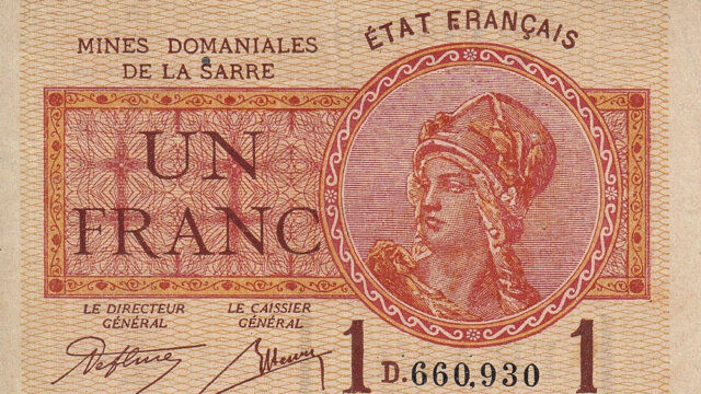 1 franc Mines domaniales de la Sarre type 1920