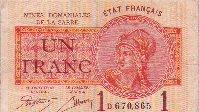 1 franc Mines domaniales de la Sarre type 1920