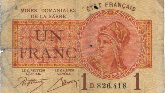 1 franc Mines domaniales de la Sarre type 1920