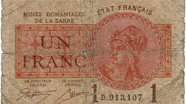 1 franc Mines domaniales de la Sarre type 1920