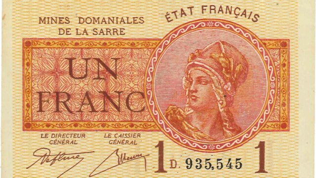 1 franc Mines domaniales de la Sarre type 1920