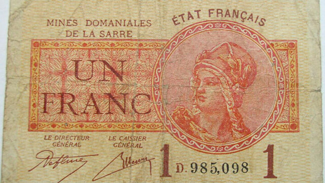 1 franc Mines domaniales de la Sarre type 1920