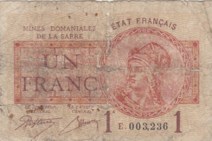 1 franc Mines domaniales de la Sarre type 1920