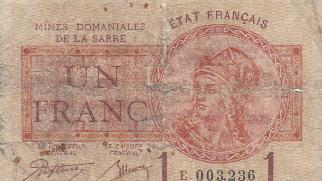 1 franc Mines domaniales de la Sarre type 1920