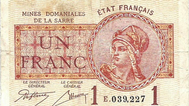 1 franc Mines domaniales de la Sarre type 1920