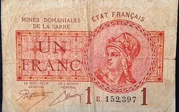 1 franc Mines domaniales de la Sarre type 1920